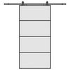 vidaXL Ușă glisantă cu set de feronerie neagră 102,5x205 cm Sticlă ESG