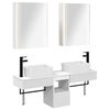 vidaXL Set dulap baie 5 buc. Alb Lemn prelucrat