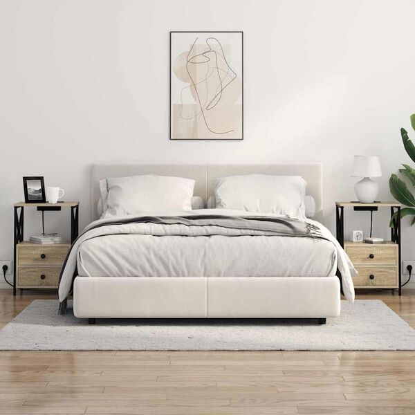 vidaXL Dulap de noapte Stejar Sonoma 40 x 31 x 60 cm Lemn compozit