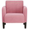 vidaXL Canapea Scaun cu Cotiere Roz 54 cm Catifea