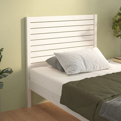 vidaXL Tăblie de pat, alb, 96x4x100 cm, lemn masiv de pin