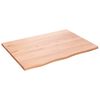 vidaXL Blat masă maro deschis 80x60x2 cm, lemn masiv stejar tratat