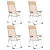 vidaXL Scaune de camping pliante, 4 buc., crem, aluminiu