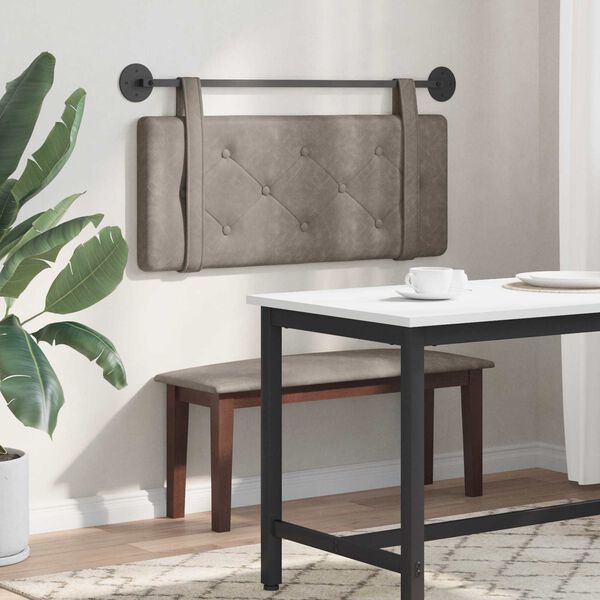 vidaXL Cap de pat suspendat Pe perete Gri 100 cm PU antic