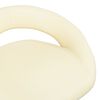 vidaXL Scaune de bucătărie pivotante, 2 buc., crem, piele artificială