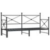 vidaXL Pat de zi cu șutul fără saltea Negru 90x190 cm Oțel