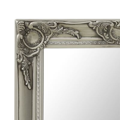 vidaXL Oglindă de perete în stil baroc, argintiu, 50 x 80 cm
