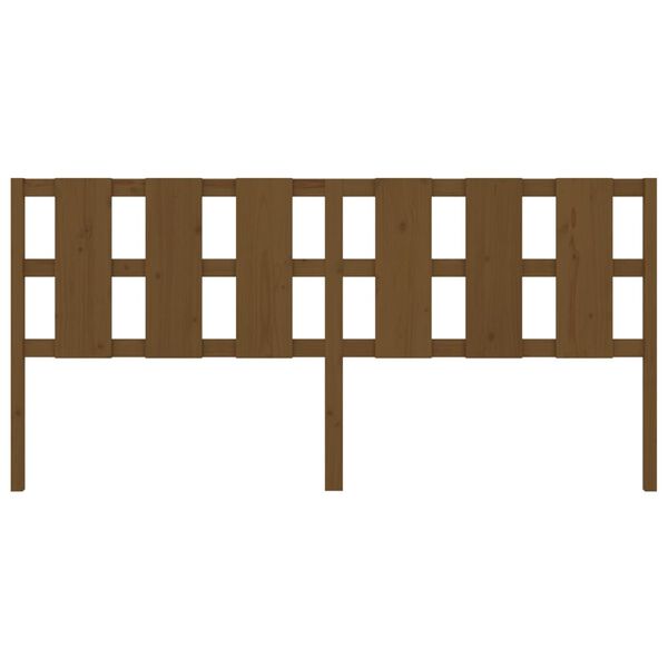 vidaXL Tăblie de pat, maro miere, 205,5x4x100 cm, lemn masiv de pin