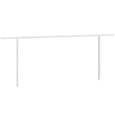 vidaXL Set stâlp pentru copertină, alb, 600x245 cm, fier