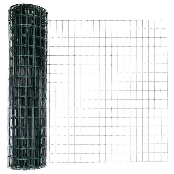 vidaXL Gard Euro Verde 1.4 x 10 m Fier acoperit cu PVC