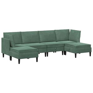 vidaXL Set de mobilier pentru living 6 buc. Verde Mării Catifea