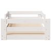 vidaXL Cadru de pat fără saltea, alb, 80x200 cm, lemn masiv de pin