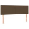 vidaXL Pat continental cu saltea, maro &icirc;nchis, 140x200 cm, textil