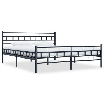 vidaXL Cadru de pat, negru, 140 x 200 cm, oțel