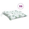 vidaXL Perne de scaun, 6 buc., 40x40x7 cm, textil, model frunze