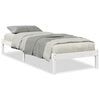 vidaXL Cadru pat foarte lung fără saltea alb 80x220 cm lemn masiv pin