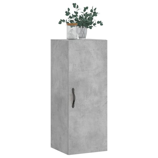 vidaXL Dulap de perete, gri beton, 34,5x34x90 cm, lemn prelucrat