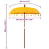 vidaXL Parasol Balinez Galben 185 x 185 x 260 cm