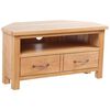 vidaXL Comodă TV cu sertar, 88 x 42 x 46 cm, lemn masiv de stejar