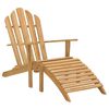 vidaXL Scaun Adirondack cu suport de picioare, lemn masiv de tec