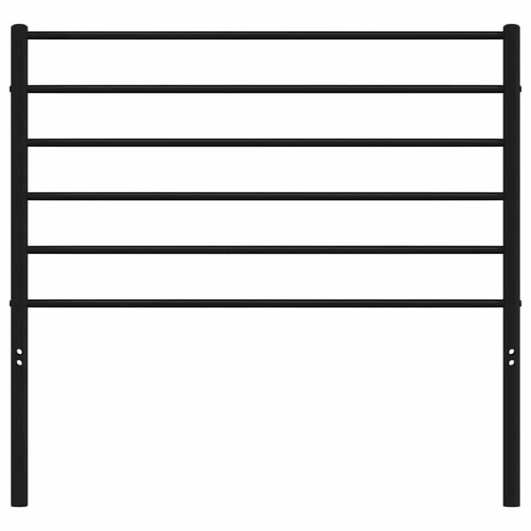 vidaXL Tăblie de pat de schimb metalică, negru, 90 cm