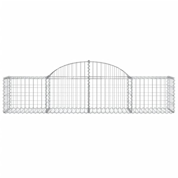 vidaXL Coș gabion arcuit, 200x50x40/60 cm, fier galvanizat