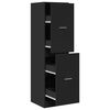 vidaXL Dulap de farmacie, negru, 40x41x144,5 cm, lemn prelucrat