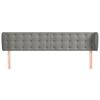 vidaXL Tăblie de pat cu aripioare gri deschis 183x23x78/88 cm catifea