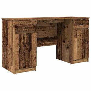 vidaXL Birou cu sertar Lemn vechi 140 x 49 x 76 cm Lemn compozit