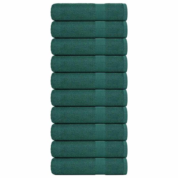 vidaXL Prosoape de duș 10 buc Verde 70x140 cm 360 g/m&sup2; 100% bumbac