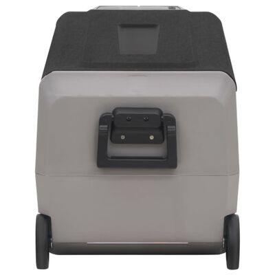 vidaXL Ladă frigorifică cu roată și mâner 36 L, negru și gri, PP & PE