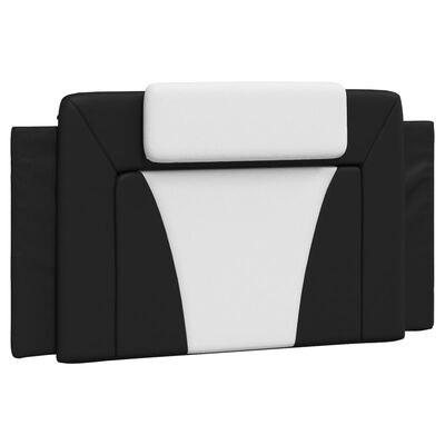 vidaXL Pernă pentru tăblie pat, negru și alb, 100cm, piele artificială