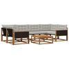 vidaXL Set de canapele de exterior 7 pcs Natural și gri deschis