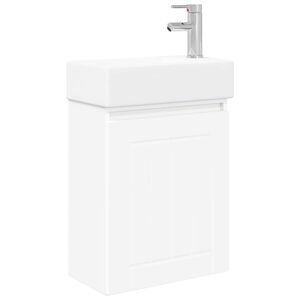 vidaXL Unitate de baie cu robinet Alb 45,5 x 25,5 x 84 cm