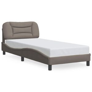 vidaXL Cadru de pat fără saltea Hvar Taupe 80x200 cm țesătură