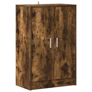 vidaXL Pantofar, stejar fumuriu, 60x35x92 cm, lemn prelucrat