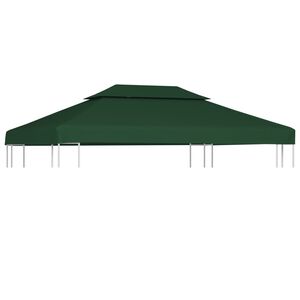 vidaXL Copertină de rezervă acoperiș pavilion, verde, 3x4 m, 310 g/m&sup2;