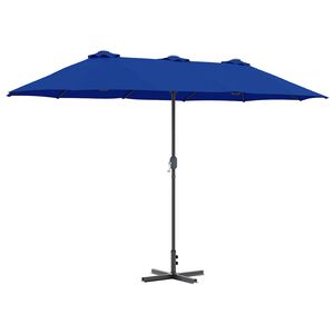 vidaXL Parasol de Grădină 370 x 197 x 239 cm Poliester și Aluminiu