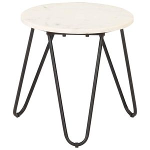 vidaXL Măsuță de cafea alb 40x40x40 cm piatră naturală aspect marmură