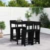 vidaXL Set mobilier bar de grădină, 5 piese, negru, lemn masiv de pin