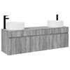 vidaXL Set dulap baie 3 buc. Sonoma gri 49 x 44,5 x 65,5 cm