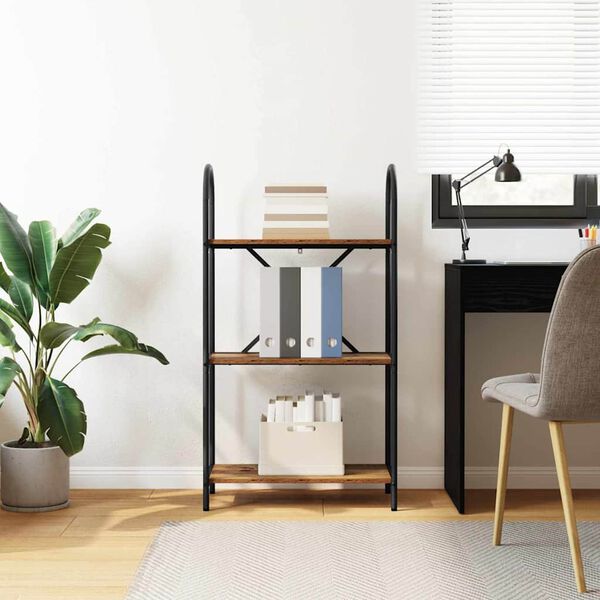 vidaXL Raft pentru cărți Lemn vechi 60 x 30 x 109 cm Lemn compozit