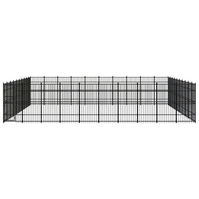 vidaXL Padoc pentru câini de exterior, 92,16 m², oțel