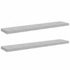 vidaXL Rafturi perete suspendate 2 buc. gri beton 120x23,5x3,8 cm MDF