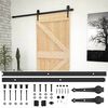 vidaXL Ușă glisantă Natural și Negru 80 x 210 cm Lemn masiv de pin