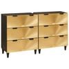 vidaXL Set de bufet 2 buc. 120 x 33 x 75 cm Lemn de mango solid
