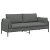 vidaXL Sofa cu 3 locuri Gri &icirc;nchis 222 x 81 x 89 cm Țesătură