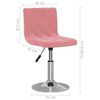 vidaXL Scaun de masă pivotant, roz, catifea