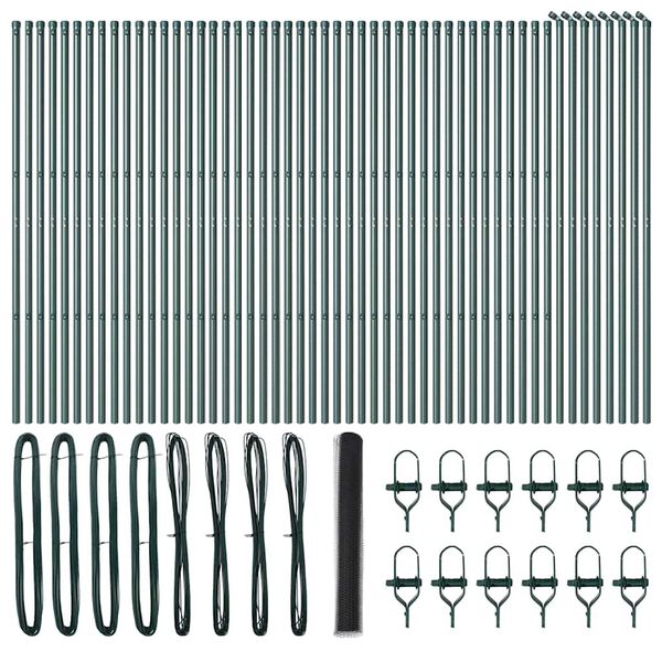 vidaXL St&acirc;lp de gard. Gri 100 x 1,2 m (plasă de 25 mm) Oțel și PVC