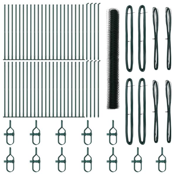 vidaXL St&acirc;lp de gard. Verde 100 x 1,6 m (plasă de 36 mm) Oțel și PVC